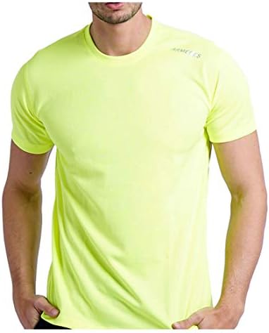 メンズ シャツ 半袖 ルーズフィット Tシャツ スポーツ ジム ジョギング ランニング サッカー ウェア ゴルフ スーツ インナー 春物 夏 秋 冬 丸首 ローネック Ar192