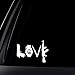 LOVE w/ Peace Sign Grenade AK Car Decal / Sticker