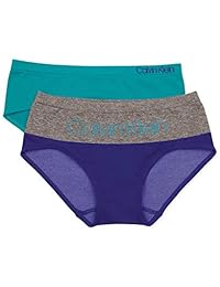 Calvin Klein - Calzoncillos para niñas sin costuras, hipster, pack múltiple y individual