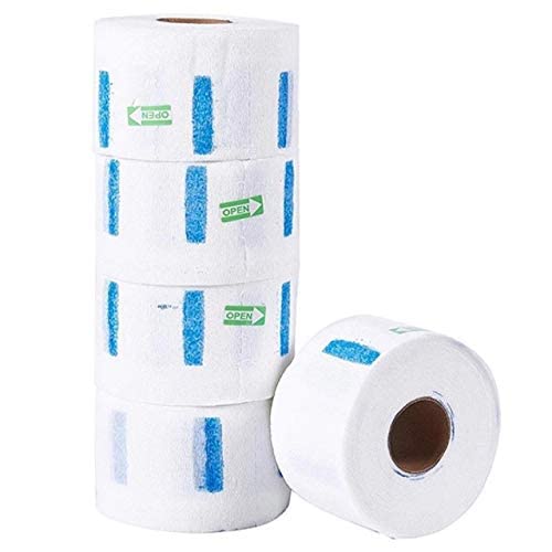 WATFOERS 5 barber neck tape，neck tape disposable towels for hairdressers Disposable Neck Strips Neck Covering Paper Neck Covering Paper Stretchable Neck Paper Roll Neck Ruffle Roll Paper