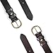 WHIPPY Women Leather Belt for Jeans Pants Dresses Fashion Ladies Western Leather Belt with Brass Buckle M Dark Coffee
