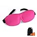KAMOSSA Sleep Mask, Contoured Sleeping Eye Mask, 3 Colors Available, Free Earplugs & Carry Bag (Pink)