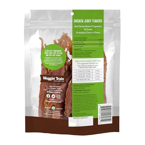 WAGGIN’ TRAIN LIMITED INGREDIENT, GRAIN FREE DOG TREAT, CHICKEN JERKY TENDERS – 11 OZ. POUCH