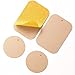 WixGear Mount Metal Plate with Adhesive for Magnetic Cradle-Less Mount -X4 Pack 2 Rectangle and 2 Round (Compatible with Magnetic mounts) (Gold)