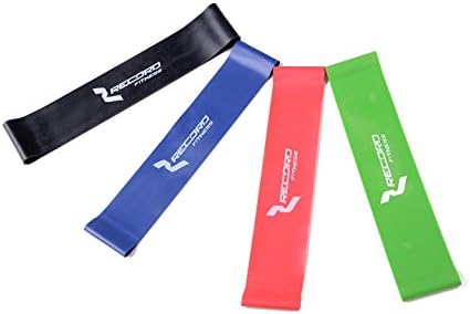 Resistance Loop Bands - Exercise Bands - Fitness Bands will strengthen elongate the muscle fibers and increase your flexibility tremendously for Improving Mobility, Yoga and More（Set of 4）