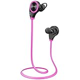 Ecandy Bluetooth 4.1 Wireless Stereo Sports Headphone for Smartphones - Rose