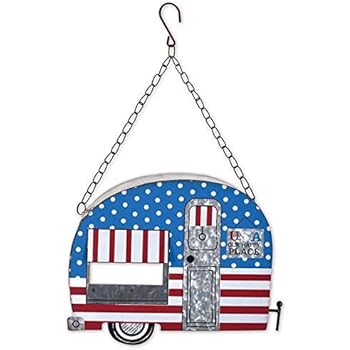 Amazon Com Sunset Vista Usa Camper Hanging Bird Feeder Garden