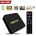 SCS ETC TV Box -MX10 with Android 8.1 OS, Features 4GB + 32GB Rockchip RK3328 Quad-Core 64 Bits, Support WiFi 100M LAN 3D 4K HDR, Smart TV Box with 2.4G Remote - 2018 Updated Version