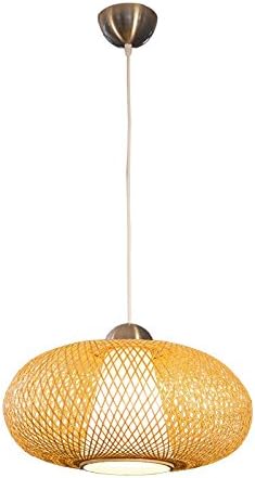 Bamboo Weaving chandelier in the middle of the road corridor Chinese Yuen off chandelier in the dining room chandelier ideas Japanese Bamboo lamp, 35cm*19cm diameter [Energy Class A++]
