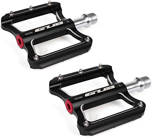 AOOKEY Bike Pedals Aluminum Alloy with 10 Antiskid Bicycle Cycling Pedals for Mountain Bike Road Bike Hybrid Bicycle and BMX