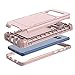 Galaxy S10 Plus Wallet Case, Ankoe Three Layer Shockproof Protection Heavy Duty Case with Card Holder and Hidden Back Mirror & Kickstand Case for Samsung Galaxy S10 Plus 2019 Release (Rose Gold)