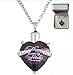 Heart Cremation Urn Necklace for Ashes Urn Jewelry Memorial Pendant with Fill Kit and Gift Box - Always on My Mind Forever in My Heart