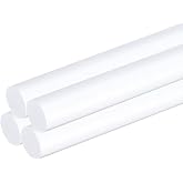 MECCANIXITY 4pcs Acrylic Round Rods 1/4" x 12" Clear Acrylic Dowel Rods Sticks Plastic Sticks Strip for DIY Crafts Lighting Gardening Decorations - 6mm x 300mm