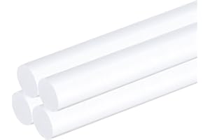 MECCANIXITY 4pcs Acrylic Round Rods 1/4" x 12" Clear Acrylic Dowel Rods Sticks Plastic Sticks Strip for DIY Crafts Lighting Gardening Decorations - 6mm x 300mm