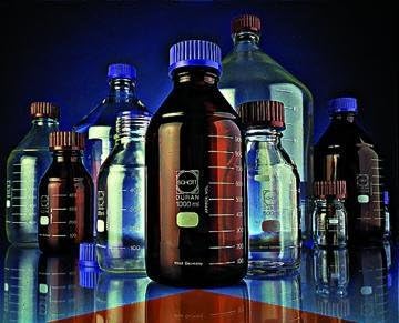 218014459-500 mL Bottles, Graduated 400 mL, O.D. 86 mm - Duran Media Storage Glass Bottles, Wheaton - Case of 10