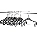 Home-it 12 PACK baby hangers with clips GRAY baby Clothes Hangers Velvet Hangers use for skirt hangers Clothes Hanger pants hangers Ultra Thin No Slip kids hangers