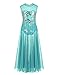 CHICTRY Girl's Lyrical Dress Floral Sequins Leotard with Long Mesh Overlay Skirts Dance Costumes