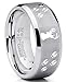 Metal Masters Co. 9MM Deer Track Tungsten Ring Wedding Band, Outdoor Jewelry, Men's Hunting Ring