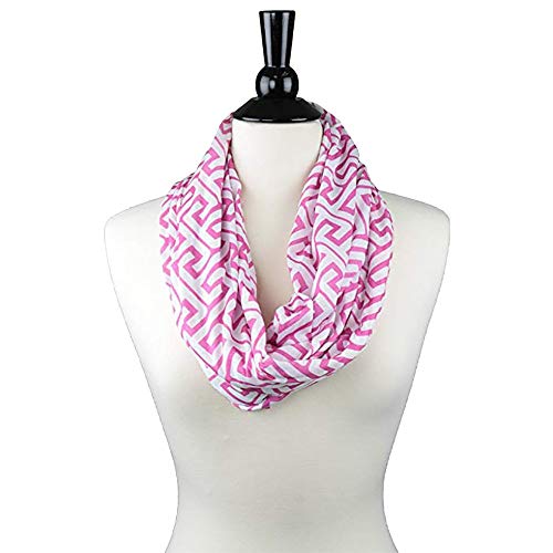 image for nanzhushangmao Womens Infinity Scarf, Wrap Scarf with White Zipper Poc