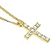 Clearance Deals Unisex Hip Hop Men Stainless Steel Cross Pendant Necklace Jewelry Boy&Men Gift by ZYooh (Gold)