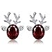 Crystal Gemstone Earrings Luxury Three Dimensional Christmas Reindeer Elk for Women Girls Fashion Jewelry Ear Studs Party Favors Accessories Decorations Decors Earrings (#A)