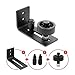 Barn Door Floor Guide Stay Roller - Black Powder Coated Adjustable Wall Mount Guide with up to 8 Different Setups - Perfect Fit for All Barn Doors