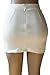 Meyeeka Women's Criss Cross Mini Skirt Sexy Split Faux Suede High Waist Skirt White S