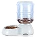 Flexzion Gravity Pet Feeder Food Dispenser (6-12 lb Size) Automatic Replenish Dry Food Storage Container Bowl for Small Medium Breed Dog Cat Animal Feeding Watering Fountain Supplies