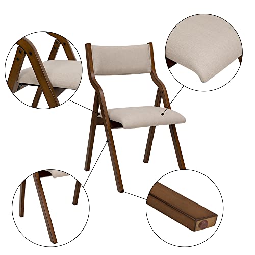 Ball & Cast Modern Folding Chairs Folding Dining Room Chairs Set of 2