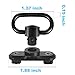 EZshoot 2 Pack Two Point Sling Mount Sling Swivel 1.73 Inch Adapter Attachment