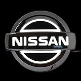 5D Led Tail Light Whith Original Emblem Sticker for NISSAN (White)