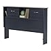 South Shore Ulysses Bookcase Headboard with Doors, Full, Blueberry
