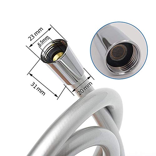 Zengest Shower Hose Smooth, Plastic AntiKink Shower Head Hose and