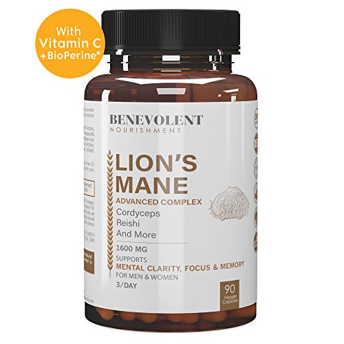 Premium Organic Lions Mane Mushroom Capsules - Lion