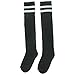 Youth Soccer Socks Fasoar Teens Knee High Football Socks Long Striped Rugby Tube Socks 2/6/10 Pairs