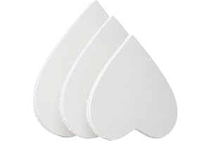 TRANSON 3 Sizes Heart Shaped Stretched Canvas Primed Ready for Painting