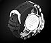 WEIDE Men's Digital Electronic Waterproof LED Sport Watch Casual Quartz Military Multifunction 12H/24H Time Back Light with Simple Design Alarm Stopwatch Calendar Month Date Day Week - Black