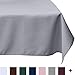 LinenTablecloth 60 x 126-Inch Rectangular Polyester Tablecloth Silver