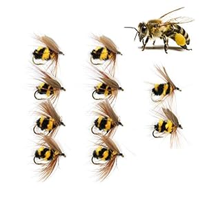 Shumo 10 Pièces 10 Ppats Rtificiels Leurre Bourdon Mouche Mouche Truite Leurres Rtificiels Leurres De Pêche Bionique Beille Ppats De Pêche Ppats Mouche Ppats