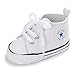 Unisex Baby Girls Boys Canvas Shoes Soft Sole Toddler First Walker Infant Sneaker Newborn Crib Shoes(White,6-12Month)