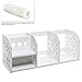 Openwork Scrollwork Design Desktop Bookshelf / Freestanding Storage Display Rack, White, 23-Inch