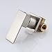 KES Wall Mount Bathroom Faucet Waterfall Lavatory Sink Faucet Single Handle Lead-Free Brass Body and Stainless Steel Extra Wide Fallingwater Spout Brushed Nickel, LN3200-BN