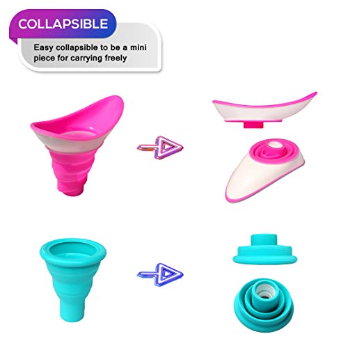 Pee Funnel for Women Men Urinals Set NAXER Male Female Urinal Urination Device Wee Portable Camping Toilet Luggable Loo Porta Potty with Disposable Urinal Bags for Travel Camp Car Kayak Hiking Outdoor