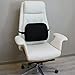 FitPlus Lumbar Support, Premium Deluxe Thick Lumbar Support Cushion Memory Foam! - with Cover for Home Office Or Car Seat Cushion (Black)