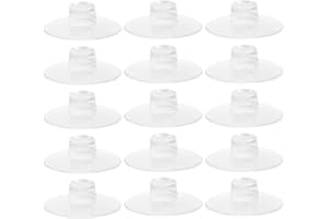 LIFKICH 15pcs Suction Cup Cable Clips Wire Keeper Clamps 4.3cm Flat Top Open Design for Tile Mirror Cord