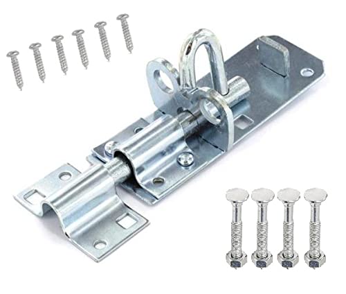 TERF® Heavy Duty Brenton Bolt Zinc 250mm (10 inch) Strong Padbolt For Use with Gates Sheds Garage Doors Lock and Out House Doors - 250mm