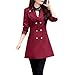 FancyStar Women's Double-Breasted Slim Autumn Long Trench Coat