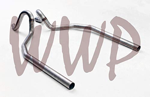 Dual 2.50" SS Stainless Steel SS409 Prebent Mandrel Bent Exhaust Tailpipes For 78-88 GM G Body Buick/Chevrolet/Oldsmobile Cutlass/Salon, El Camino, Malibu, Monte Carlo and Regal
