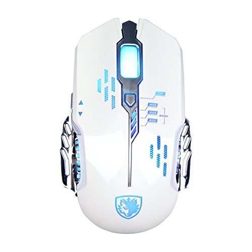 SADES Flash Wing PC Gaming Mouse Mice, 2400 DPI, 6 Buttons,Omron Micro Switches (White) SADES Flash Wing PC Gaming Mouse Mice, 2400 DPI, 6 Buttons,Omron Micro Switches (White)