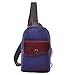 Qcute Canvas Sling Bag, Outdoor Sports Casual Chest Bags Satchel Shoulder Backpack for Men Women (Sapphire)